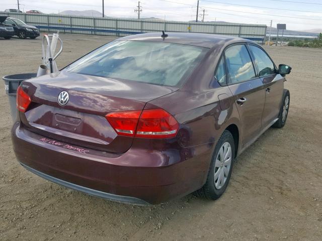 1VWAP7A38DC061096 - 2013 VOLKSWAGEN PASSAT S MAROON photo 5