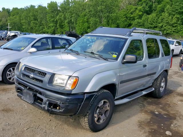 5N1ED28Y2YC597626 - 2000 NISSAN XTERRA XE SILVER photo 2