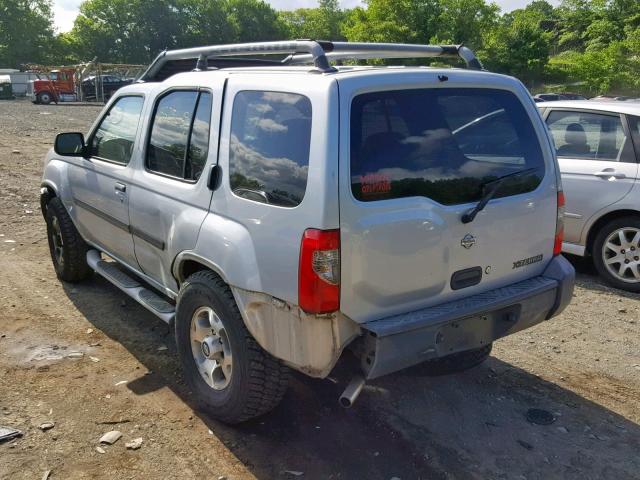 5N1ED28Y2YC597626 - 2000 NISSAN XTERRA XE SILVER photo 3