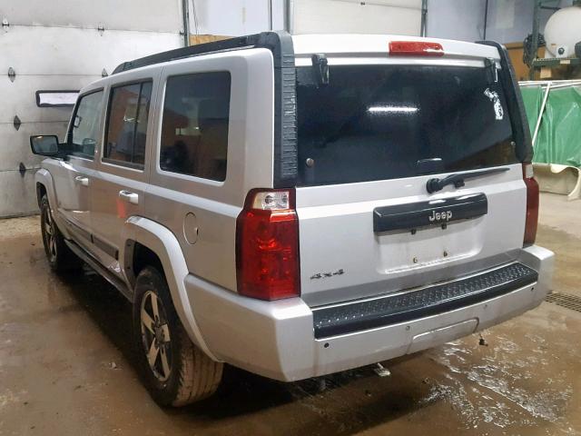 1J8HG48KX7C619296 - 2007 JEEP COMMANDER SILVER photo 3