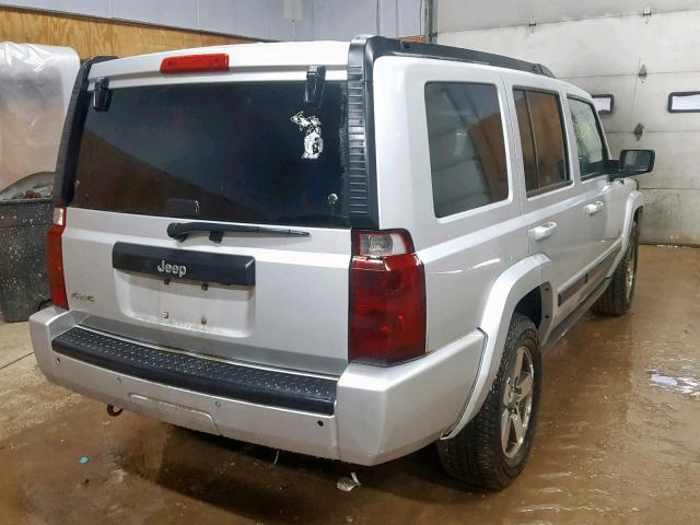 1J8HG48KX7C619296 - 2007 JEEP COMMANDER SILVER photo 4