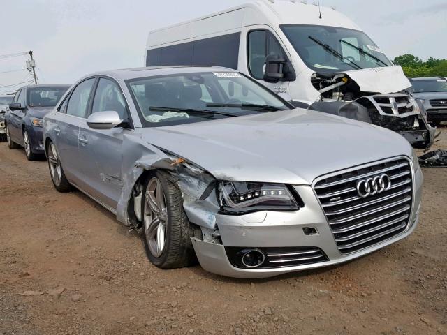 WAUAGAFD2DN008512 - 2013 AUDI A8 QUATTRO SILVER photo 1