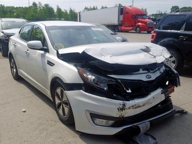 KNAGM4ADXC5036472 - 2012 KIA OPTIMA HYB WHITE photo 1