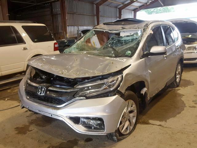 2HKRM3H74FH517859 - 2015 HONDA CR-V EXL SILVER photo 2