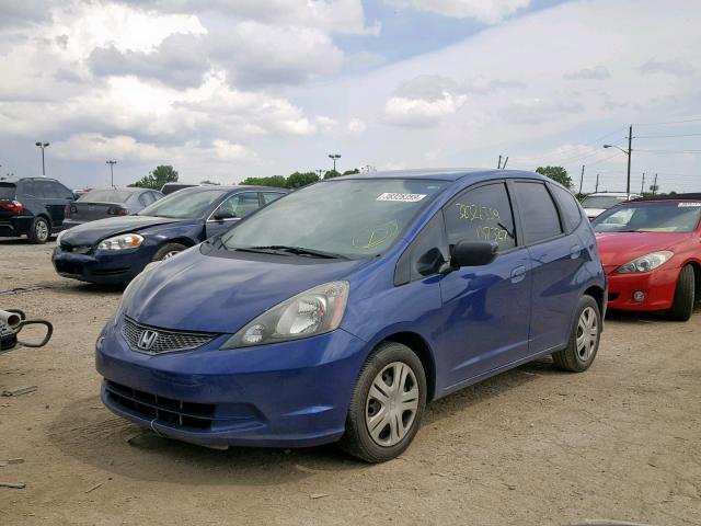 JHMGE8H27AS004619 - 2010 HONDA FIT BLUE photo 2