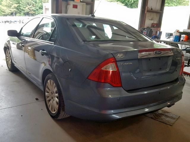 3FADP0L37BR103055 - 2011 FORD FUSION HYB BLUE photo 3