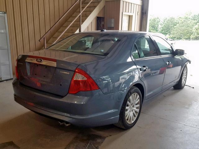 3FADP0L37BR103055 - 2011 FORD FUSION HYB BLUE photo 4