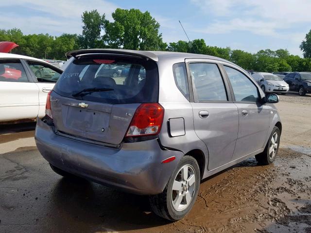 KL1TD66618B081825 - 2008 CHEVROLET AVEO BASE Сұр фото 4