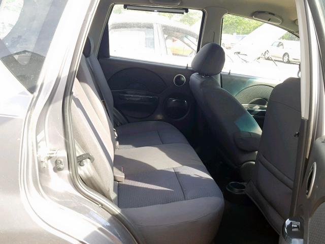 KL1TD66618B081825 - 2008 CHEVROLET AVEO BASE Сұр фото 6