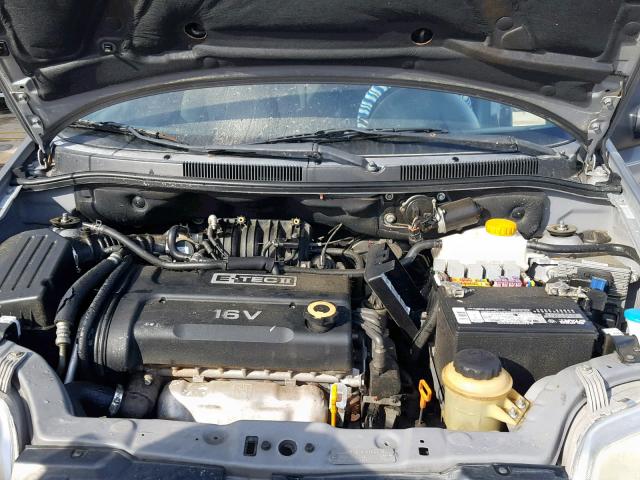 KL1TD66618B081825 - 2008 CHEVROLET AVEO BASE Сұр фото 7