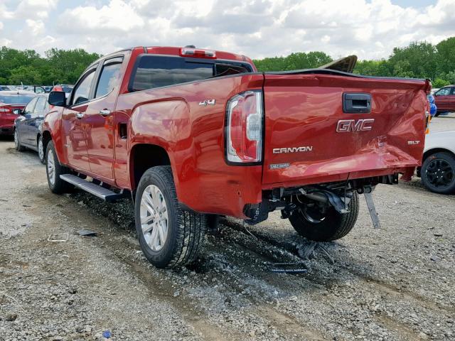 1GTG6DE39G1155478 - 2016 GMC CANYON SLT RED photo 3