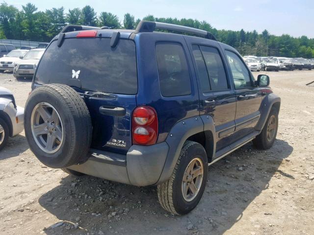 1J4GL38K15W642934 - 2005 JEEP LIBERTY RE BLUE photo 4