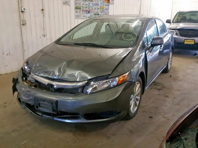 19XFB2F99CE001035 - 2012 HONDA CIVIC EXL GRAY photo 2