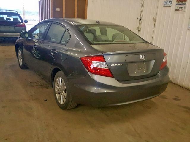 19XFB2F99CE001035 - 2012 HONDA CIVIC EXL GRAY photo 3