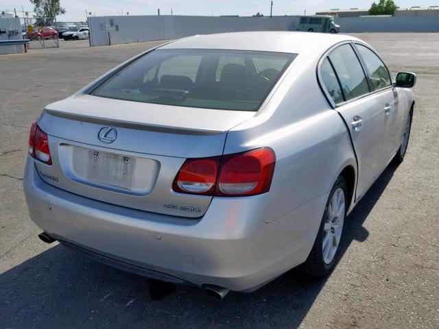 JTHBH96S665004840 - 2006 LEXUS GS 300 SILVER photo 4