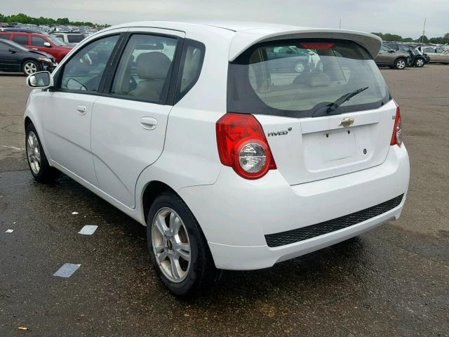 KL1TG6DE2BB253711 - 2011 CHEVROLET AVEO LT WHITE photo 3