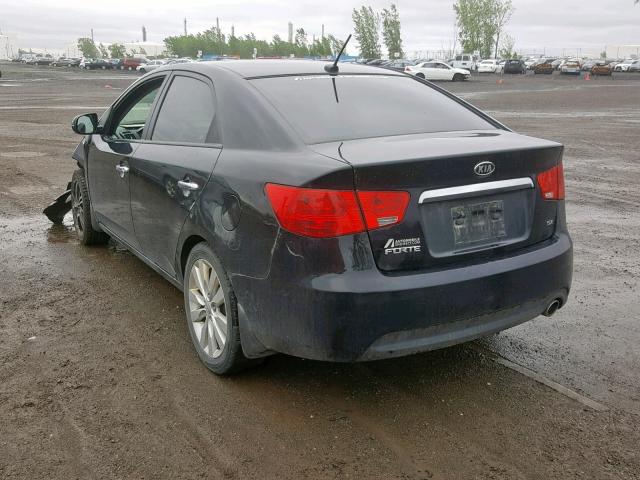 KNAFW4A31D5670025 - 2013 KIA FORTE SX BLACK photo 3