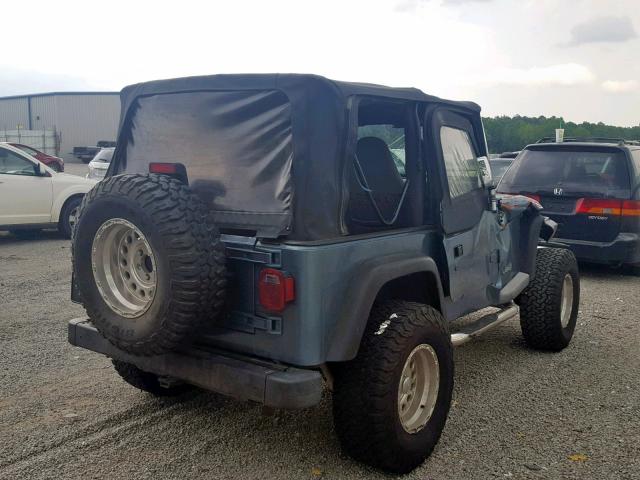 1J4FY29P1WP752282 - 1998 JEEP WRANGLER / BLUE photo 4