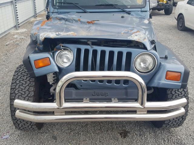 1J4FY29P1WP752282 - 1998 JEEP WRANGLER / BLUE photo 7