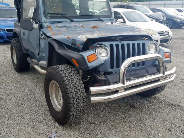 1J4FY29P1WP752282 - 1998 JEEP WRANGLER / BLUE photo 9