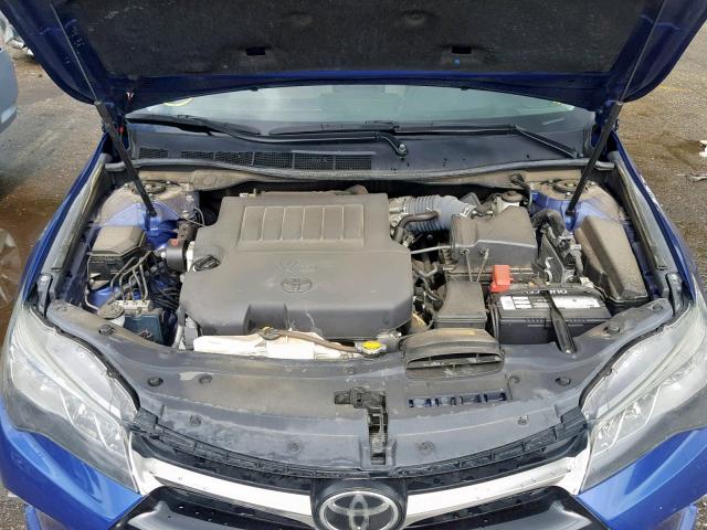 4T1BK1FK1FU559894 - 2015 TOYOTA CAMRY XSE BLUE photo 7