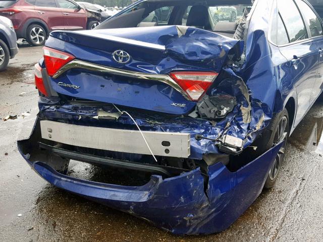 4T1BK1FK1FU559894 - 2015 TOYOTA CAMRY XSE BLUE photo 9