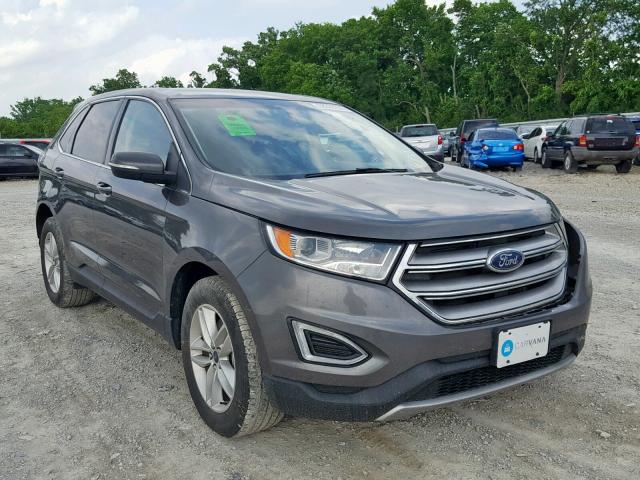 2FMTK4J9XFBC30305 - 2015 FORD EDGE SEL GRAY photo 1