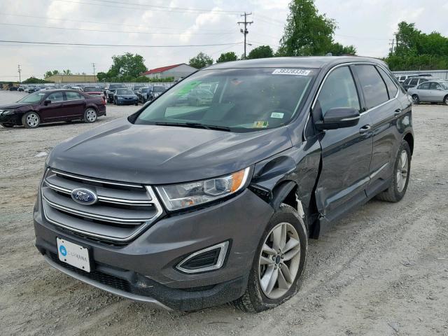 2FMTK4J9XFBC30305 - 2015 FORD EDGE SEL GRAY photo 2