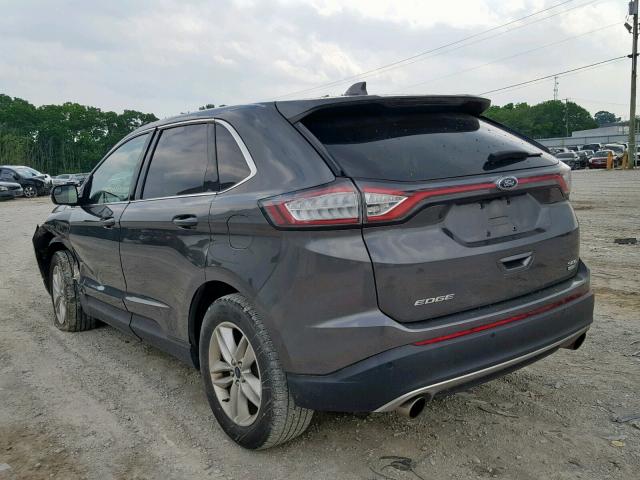 2FMTK4J9XFBC30305 - 2015 FORD EDGE SEL GRAY photo 3