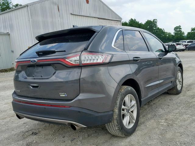 2FMTK4J9XFBC30305 - 2015 FORD EDGE SEL GRAY photo 4