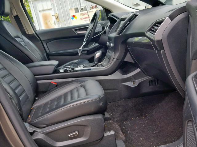 2FMTK4J9XFBC30305 - 2015 FORD EDGE SEL GRAY photo 5