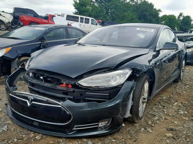 5YJSA1S1XEFP60981 - 2014 TESLA MODEL S BLACK photo 2