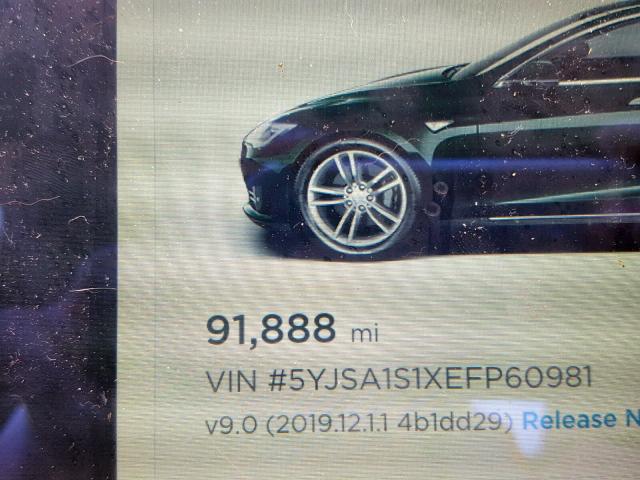 5YJSA1S1XEFP60981 - 2014 TESLA MODEL S BLACK photo 8