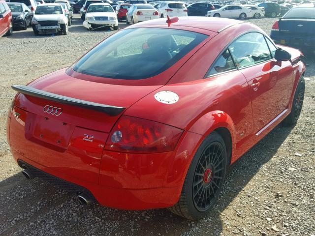 TRUWF28NX51001765 - 2005 AUDI TT 3.2 QUA RED photo 4