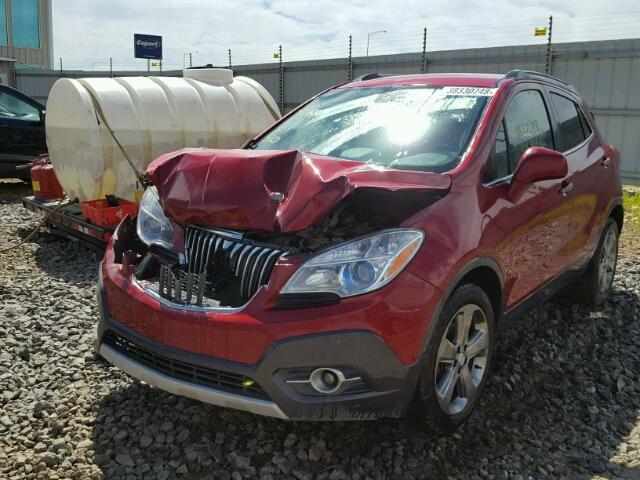 KL4CJESB7DB072100 - 2013 BUICK ENCORE RED photo 2