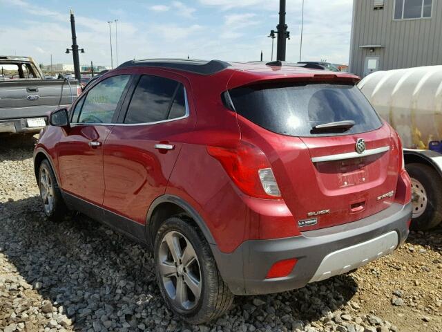 KL4CJESB7DB072100 - 2013 BUICK ENCORE RED photo 3