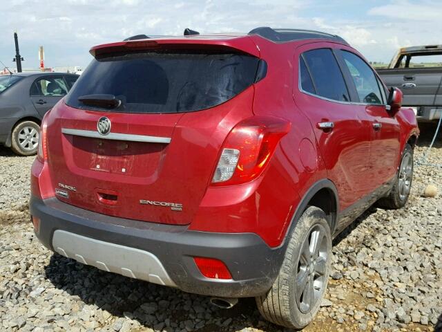 KL4CJESB7DB072100 - 2013 BUICK ENCORE RED photo 4