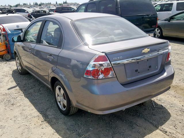 KL1TD5DE9AB131512 - 2010 CHEVROLET AVEO LS GRAY photo 3