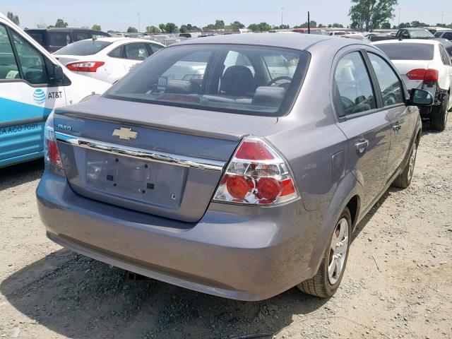 KL1TD5DE9AB131512 - 2010 CHEVROLET AVEO LS GRAY photo 4