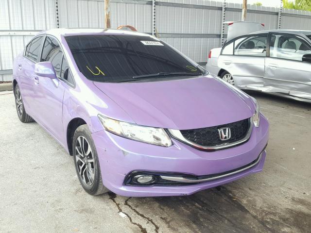 19XFB2F90DE052005 - 2013 HONDA CIVIC EXL PURPLE photo 1