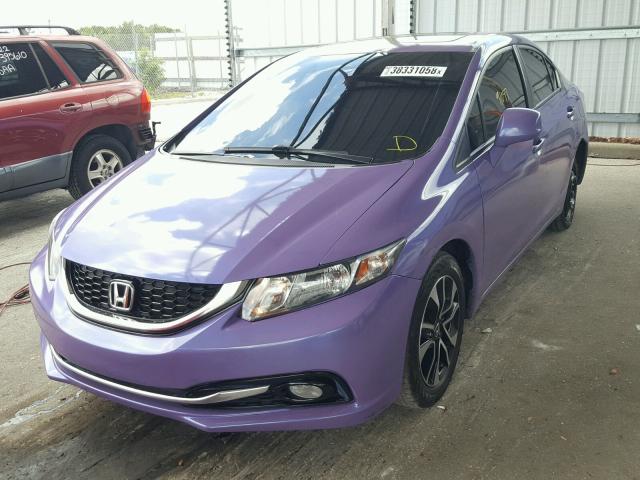 19XFB2F90DE052005 - 2013 HONDA CIVIC EXL PURPLE photo 2