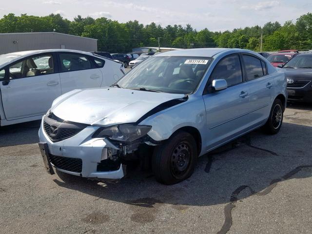 JM1BK32G081175305 - 2008 MAZDA 3 I BLUE photo 2