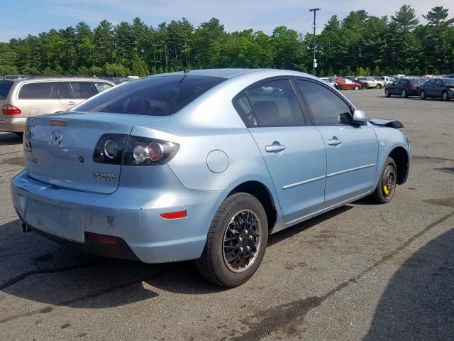 JM1BK32G081175305 - 2008 MAZDA 3 I BLUE photo 4