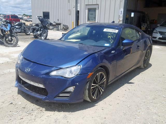 JF1ZNAA15G9701957 - 2016 TOYOTA SCION FR-S BLUE photo 2