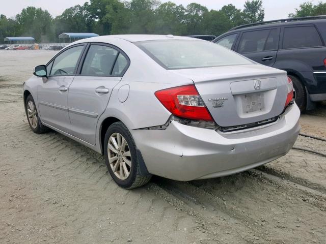 19XFB2F97CE304931 - 2012 HONDA CIVIC EXL SILVER photo 3