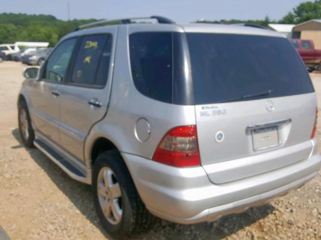 4JGAB57E75A537376 - 2005 MERCEDES-BENZ ML 350 SILVER photo 3