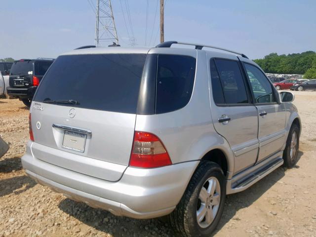 4JGAB57E75A537376 - 2005 MERCEDES-BENZ ML 350 SILVER photo 4