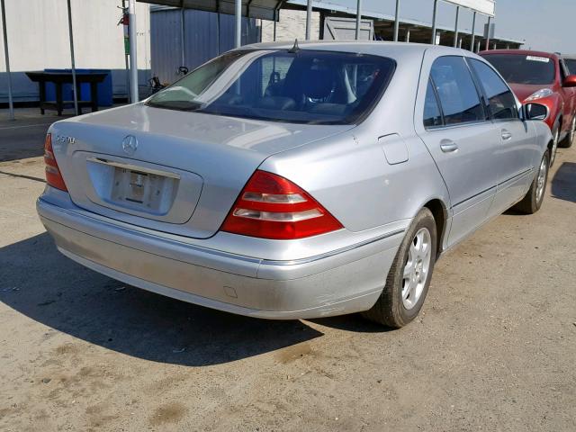 WDBNG75J62A258062 - 2002 MERCEDES-BENZ S 500 SILVER photo 4