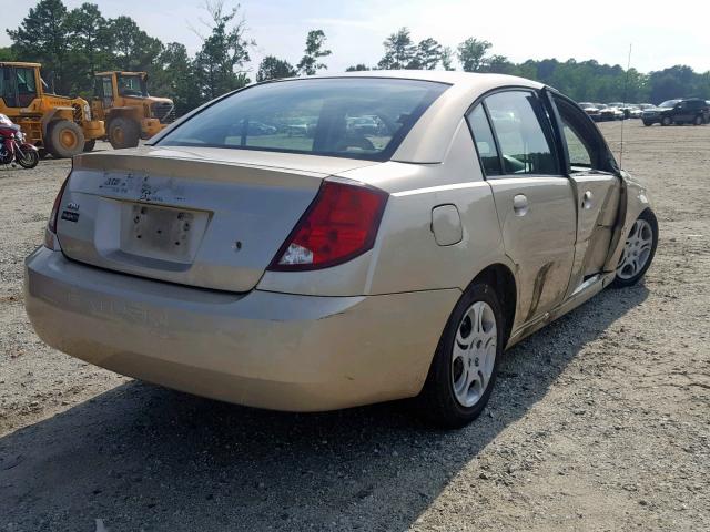1G8AJ52F04Z227278 - 2004 SATURN ION LEVEL GOLD photo 4