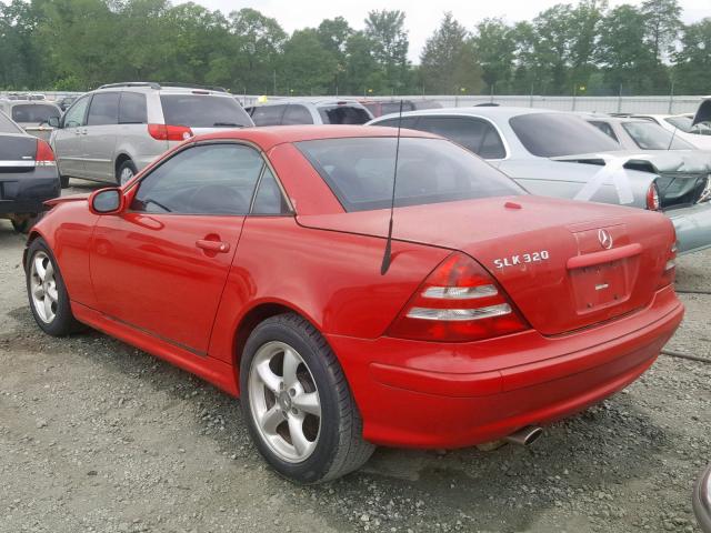 WDBKK65F61F219402 - 2001 MERCEDES-BENZ SLK 320 RED photo 3